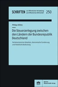 Die Steuerzerlegung zwischen den Ländern der Bundesrepublik Deutschland_cover