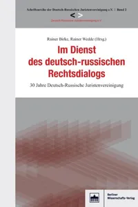 Im Dienst des deutsch-russischen Rechtsdialogs_cover