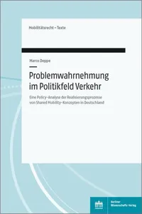 Problemwahrnehmung im Politikfeld Verkehr_cover