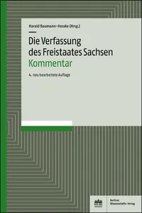 Die Verfassung des Freistaates Sachsen_cover