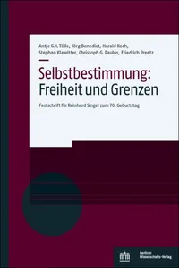 Selbstbestimmung: Freiheit und Grenzen_cover