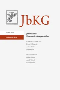 Jahrbuch für Kommunikationsgeschichte 27_cover