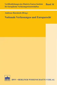 Nationale Verfassungen und Europarecht_cover
