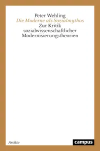 Die Moderne als Sozialmythos_cover