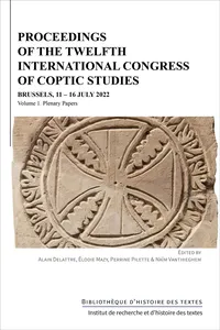 Proceedings of the Twelfth International Congress of Coptic Studies_cover