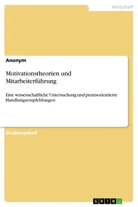 Motivationstheorien und Mitarbeiterführung_cover