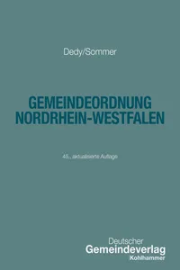 Gemeindeordnung Nordrhein-Westfalen_cover