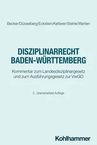 Disziplinarrecht Baden-Württemberg_cover