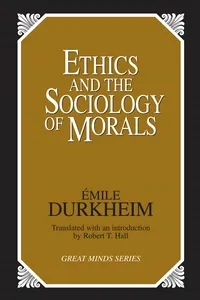 Ethics and the Sociology of Morals_cover
