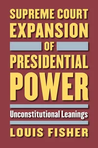 Supreme Court Expansion of Presidential Power_cover