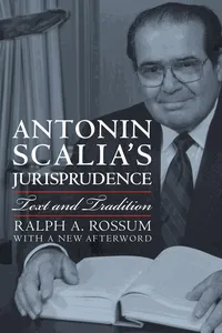 Antonin Scalia's Jurisprudence_cover