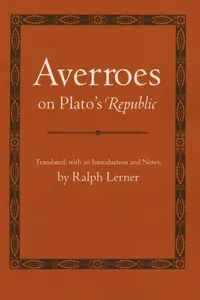 Averroes on Plato's "Republic"_cover