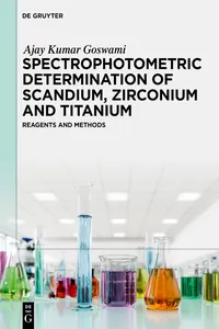 Spectrophotometric Determination of Scandium, Zirconium and Titanium_cover