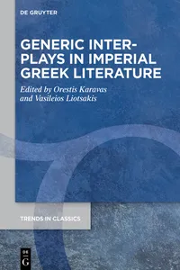 Generic Interplays in Imperial Greek Literature_cover
