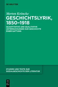Geschichtslyrik, 1850–1918_cover