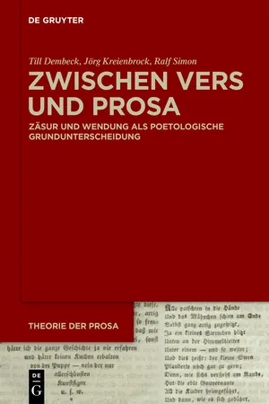 Zwischen Vers und Prosa
