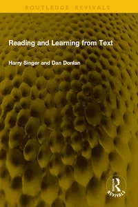 Reading and Learning from Text_cover