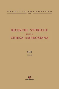 Ricerche storiche sulla Chiesa Ambrosiana XLII_cover