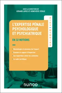 Aide-mémoire - L'expertise pénale psychologique et psychiatrique_cover