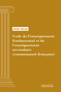 Code de l'Enseignement fondamental et de l'Enseignement secondaire_cover