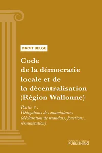 Code de la démocratie locale et de la décentralisation_cover