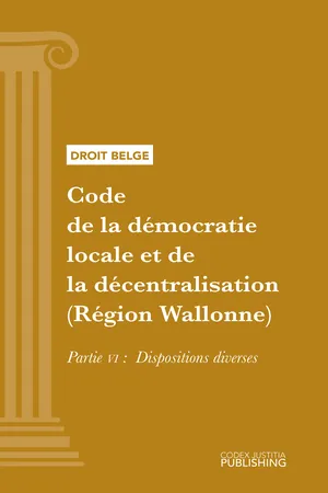 Code de la démocratie locale et de la décentralisation (Région Wallonne)