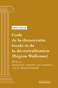 Code de la démocratie locale et de la décentralisation_cover