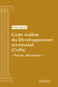 Code wallon du Développement territorial - Partie décrétale_cover