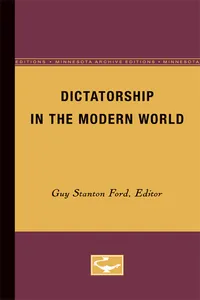 Dictatorship in the Modern World_cover