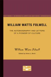 William Watts Folwell_cover