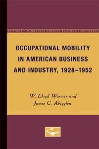Occupational Mobility in American Business and Industry, 1928-1952_cover