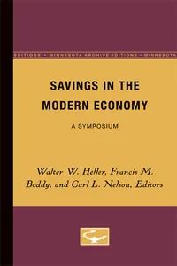 Savings in the Modern Economy_cover