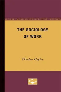 The Sociology of Work_cover