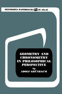 Geometry and Chronometry in Philosophical Perspective_cover