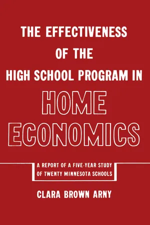 The Effectiveness of the High School Progam in Home Economics
