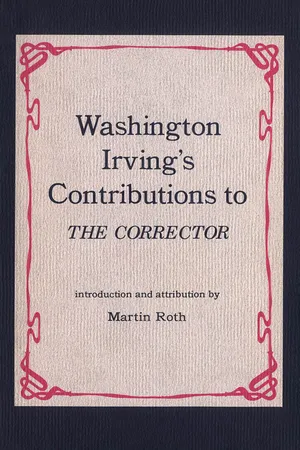 Washington Irving’s Contributions to the Corrector
