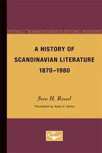 A History of Scandinavian Literature, 1870-1980_cover