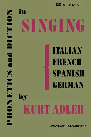 Phonetics and Diction in Singing