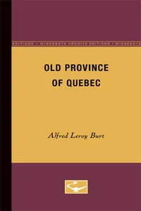 Old Province of Quebec_cover