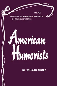 American Humorists - American Writers 42_cover
