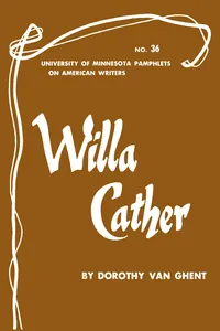 Willa Cather - American Writers 36_cover