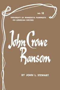 John Crowe Ransom - American Writers 18_cover