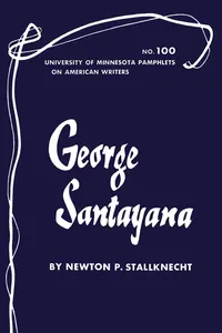 George Santayana - American Writers 100_cover