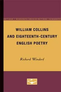 William Collins and Eighteenth-Century English Poetry_cover