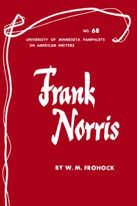 Frank Norris - American Writers 68_cover