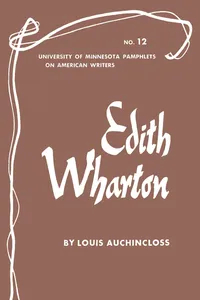 Edith Wharton - American Writers 12_cover