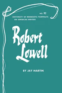 Robert Lowell - American Writers 92_cover