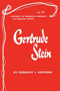 Gertrude Stein - American Writers 10_cover