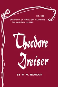 Theodore Dreiser - American Writers 102_cover