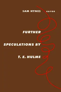 Further Speculations by T.E. Hulme_cover